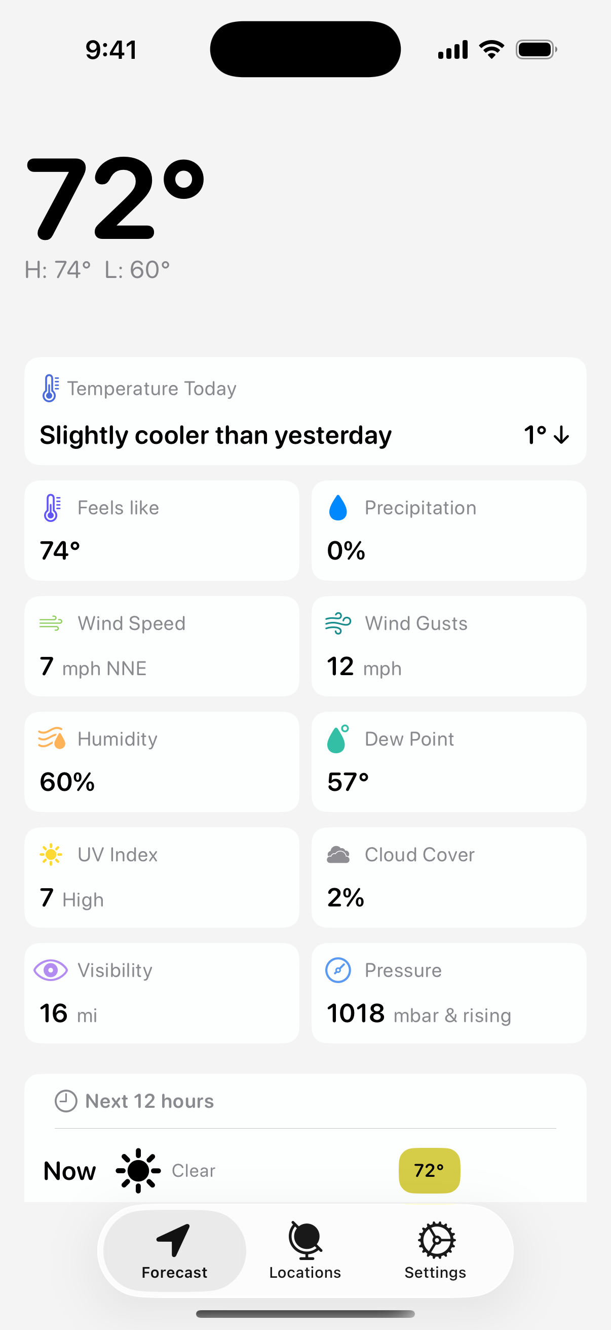 Pepper Weather location view